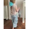 Camiseta de Menina Verão Novo Estilo Bebê Estilo Coreano Doce Sem Mangas Popular na Internet Combina com Tudo Cor Doce Regata