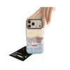 Pastel de cumpleaños, elefantito, osito, marco marrón, ventana grande, adecuado para funda de teléfono Apple 17, funda iPhone 16 a cuadros