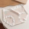 Ropa interior de algodón puro antibacteriana de 10 A para niñas, algodón para bebés clase A, alta apariencia, sin costuras, simple, amigable con la piel, calzones de cintura media para niñas