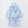 Bata de baño infantil transfronteriza de franela para el hogar para mujer, bebé, otoño e invierno, forro polar de coral con capucha, camisón para padres e hijos, fabricantes para niño