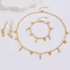 Colar Retrô Étnico do Oriente Médio Transfronteiriço Conjunto de Acessórios para Palco com Pulseira de Metal Dourado Pesada em Camadas