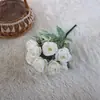 Flor Artificial Buquê de rosas com Diamante cabo pequeno flor loja de atacado mesa de jantar decoração suave flor comércio exterior flor de seda raquete de viagem buquê