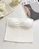 Camisola Listrada Escovada Estilo Francês Garota Picante Feminina Nova Camada Interna com Bojo Top Sem Mangas para Roupas de Exterior