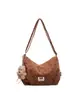 2026 Nueva Bolsa Cruzada Versátil de Gran Capacidad Estilo Retro Japonés para Mujer, Bolso de Hombro Simple para el Trabajo