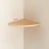 Estantería de Partición con Forma de Abanico sin Taladro Decoración de Esquina de Pared para Sala de Estar Estante de Almacenamiento con Forma de Abanico Triángulo de Esquina