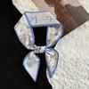 Bufanda de Seda Raya Larga Gama Alta Estilo Nuevo Fresco Caja de Regalo Cinta Decorativa para Atar Bolsas y Cabello, Bufanda, Pañuelo, Cinturón Multiusos