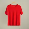 Camiseta Feminina de Lyocell com Gola Redonda e Manga Curta, Elástica, Slim Fit, Cor Sólida, Cor Doce, Top Estilo Verão, Roupa Feminina