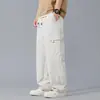 Calça de Trabalho Tendência Estilo Americano para Homens, Verão 2026, Fina, Caimento Solto, Versátil, Reta, Perna Larga, Casual para Exterior