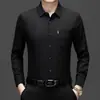 Estilo Nuevo Primavera 2026 Camiseta Casual Clásica de Manga Larga para Hombres de Mediana Edad y Mayores Camisa Polo Holgada y Cómoda