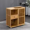 Mesa de Chá Móvel Doméstica Pequena Mesa de Chá Carrinho de Chá Armário Lateral Madeira Maciça Mesa de Chá para Varanda Chaleira Integrada Suporte para Chá Armário