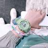 Suministro Directo de Fábrica de Reloj Electrónico Deportivo Multifuncional para Estudiantes, Reloj Electrónico de Unicornio Verde Matcha a la Moda para Niñas de Primaria y Secundaria