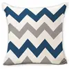Funda de Almohada Rayada Decoración del Hogar Cojín de Lino Almohada Lumbar Funda de Almohada para Sofá Geométrico Abstracto Transfronterizo Amazon