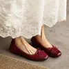 Tallas 34-42, Comercio Exterior Transfronterizo, Zapatos Retro Tipo Huevo Enrollado Estilo Europeo y Americano, Suela Suave, Zapatos de Piel Suave Slip-On de Punta Cuadrada Boca Baja