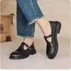 Zapatos casuales de suela plana con punta cuadrada, estilo británico de una sola tira, talla grande 40-43, para primavera/otoño 2027, suministro para estación independiente