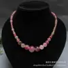 Pulsera Colgante de Cristal de Sandía al por Mayor Cadena de Mamá para Mujer Cadena de Torre Cuenta Redonda Suministro de Puesto Callejero Transmisión en Vivo Una Pieza Envío Directo Pulsera