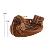 Cesta de Armazenamento Pequena de Rattan Sintético para Frutas Cesta de Armazenamento Trançada Cesta de Lanches para Restaurante Cesta para Batatas Fritas Cesta de Armazenamento para Mesa Venda por Atacado