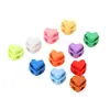 Pinzas de Resorte Coloridas Personalizadas, Pinzas Decorativas con Cordón en Forma de Corazón para Dobladillos de Chaquetas y Pantalones, Botones de Presión de Plástico con Doble Agujero