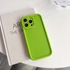 Capa de celular TPU de cor sólida com orifício fino para iphone16promax porta-retrato capa protetora Apple 7G cor sólida