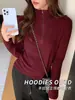 Camiseta de Manga Larga con Media Cremallera H355 para Mujer Otoño/Invierno con Forro de Terciopelo Sudadera Cálida Versátil Adelgazante Cuello Semi-Alto Prenda Base