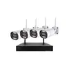 Kit de Vigilância WIFI Sem Fio Atacado de Fábrica Modelo de Comércio Exterior Câmera Bullet Sem Fio de 4 Canais Visão Noturna Inteligente em Cores