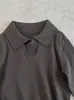 Novedad Otoño/Invierno 100% Algodón Estilo Coreano para Niños Suéter Elegante para Niños y Niñas Retro Color Café Cuello en V Cuello POLO Top
