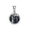 Colgante de foto de personalidad hip-hop europea y americana cobre con incrustaciones de circonita sólido DIY creativo collar de foto venta al por mayor de joyería transfronteriza