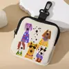 Várias Bolsas de Moeda com Tema de Filhotes, Bolsas de Armazenamento Impermeáveis com Zíper em Couro Sintético, Estojos Multifuncionais Mini para Fones de Ouvido