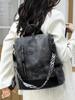 Mochila High-End 2025 Nova Moda Feminina Couro Macio Fashion Antifurto Versátil Grande Capacidade Mochila Viagem Bolsa Escolar