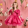 Vestidos Europeus e Americanos para Crianças, Vestidos de Princesa, Saias Tutu, Trajes para Apresentação de Piano, Vestidos de Malha com Lantejoulas para Bebês de Um Ano