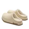 Pantuflas de Algodón Impermeables con Suela Negativa de EVA para Mujer, Otoño/Invierno, Suela Gruesa, Forro de Felpa, Engrosadas Cálidas, Para Uso Interior/Exterior en Casa, Zapatos de Algodón