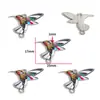 Accesorios para Joyería de Aleación con Goteo de Aceite DIY Colgante de Pájaro Gorrión Colorido Pulsera Llavero Colgante Decorativo W522