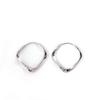 Aretes de Plata S925 Personalizados, de Alta Gama, Estilo Simple, Aretes, Rombo, Aros Llanos Geométricos de Estilo Frío de Plata Total