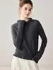Suéter de Cachemir para Mujer con Cuello de Encaje, Cuello Semi Alto, Capa Interior, Tejido Cálido, Elegante, Moderno, Capa Base Amigable con la Piel, Suéter de Punto
