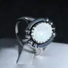 Comercio Exterior Deseo Nuevo Anillo de Ópalo con Forma de Huevo Más Vendido Joyería Transfronteriza al por Mayor Regalo del Día de San Valentín
