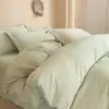 Juego de Cuatro Piezas de Terciopelo de Leche Engrosado Grado A Color Púrpura Taro con Funda Nórdica de Forro Polar de Coral Estampado Tridimensional por Ambos Lados para Ropa de Cama de Otoño e Invierno