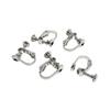 Acessórios para Brinco de Clipe com Parafuso, Ajustável, Indolor, Base Vazia, Pérolas Adesivas, Materiais para Brincos DIY Feitos à Mão, Estilo Coreano