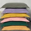 Funda de almohada de color liso individual dormitorio de estudiante lijado cómoda transpirable funda de almohada transfronteriza funda de almohada hotel al por mayor