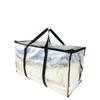 Bolsa de Tecido Transparente Espessa Transfronteiriça Grande Capacidade para Roupas Colchas Armazenamento Saco de Embalagem para Armazenamento Bolsa Dobrável de Viagem para Mudança