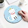 Alfombrilla de Ratón Redonda de Goma Soporte Pequeño para Muñeca Bordes de Bloqueo de Mano Teclado de Portátil Oficina Juego Engrosada y Resistente a Manchas