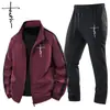 Nuevos Trajes Deportivos y Casuales de Primavera y Otoño para Hombre, Transpirables, Simples y Modernos, Cardigan Jackets, Ropa Tallas Grandes