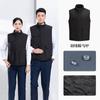 Chaleco de Algodón Planchado Ropa de Trabajo con Texto Bordado, Team Building de Invierno, Forrado de Polar y Engrosado, Chaleco Promocional para Voluntarios de Eventos de Supermercado