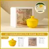 Tazón de Té Flor de Rosa con Glaseado de Yema de Huevo Hecho en Fábrica, Taza de Té Pequeña con Tapa, Juego de Té Kung Fu Pintado a Mano, Taza de Té Resistente al Calor