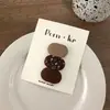 Mini Presilha de Tecido Oval com Bolinhas Estilo Coreano, Presilha Floral Doce e Versátil, Acessório de Cabelo para Meninas Pequenas, Presilha de Franja