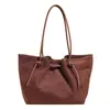 Bolso Tote Retro de Gran Capacidad para Mujer 2025 Otoño Nuevo Versátil Estilo Perezoso Versátil Casual Bolso de Hombro Axila