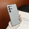 Funda para Teléfono Móvil Adecuada para Samsung S26Ultra S25 Mate Translúcido S24Plus Rayada Botón Metálico Cubierta Protectora