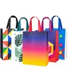 Sacolas de Compras Não Tecidas com Logo Personalizado, Sacolas Prensadas à Máquina, Sacolas Tote de Presente Não Tecidas Ecológicas com Texto Impresso