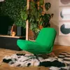 Poltrona Sofá Estilo Bauhaus Usada, Cadeira de Lounge para Varanda de Lazer, Poltrona Sofá Preguiçosa Duwellinger Verde da Moda