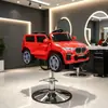 Asiento para Corte de Cabello para Niños Peluquería Juguete Eléctrico Coche de Dibujos Animados Silla para Corte de Cabello para Bebés y Niños para Peluquería