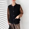 Nuevo Estilo Otoño e Invierno 2025 Cárdigan 100% Lana Pura para Mujer Holgado y Más Fácil de Combinar Chaleco Suéter Chaleco Venta al por Mayor