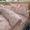 Conjunto de cama de quatro peças de grau A para maternidade e infantil, algodão puro, estilo Fair Isle autêntico, adequado para dormir nu na cama, inclui lençol e fronha, conjunto de três-quatro peças para dormitório